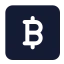 Bitcoinrectangle icon with solid standard style