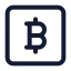 Bitcoinrectangle icon with stroke standard style