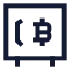 Bitcoinsafe icon with stroke sharp style