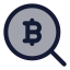 Bitcoinsearch icon with duotone standard style