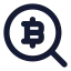 Bitcoinsearch icon with solid rounded style