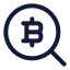 Bitcoinsearch icon with stroke rounded style