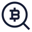 Bitcoinsearch icon with stroke sharp style
