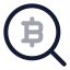 Bitcoinsearch icon with twotone rounded style