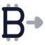 Bitcoinsend icon with bulk rounded style