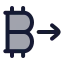 Bitcoinsend icon with duotone rounded style