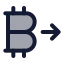 Bitcoinsend icon with duotone standard style