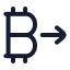Bitcoinsend icon with stroke rounded style