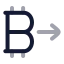 Bitcoinsend icon with twotone rounded style