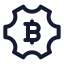 Bitcoinsetting icon with stroke standard style