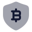 Bitcoinshield icon with bulk rounded style