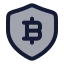 Bitcoinshield icon with duotone rounded style