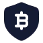 Bitcoinshield icon with solid rounded style