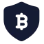 Bitcoinshield icon with solid standard style