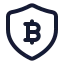 Bitcoinshield icon with stroke standard style