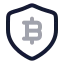 Bitcoinshield icon with twotone rounded style