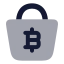 Bitcoinshopping icon with bulk rounded style