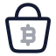 Bitcoinshopping icon with twotone rounded style