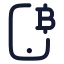 Bitcoinsmartphone icon with stroke rounded style