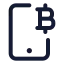 Bitcoinsmartphone icon with stroke standard style