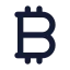 Bitcoin icon with solid standard style