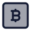 Bitcoinsquare icon with duotone standard style