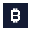 Bitcoinsquare icon with solid sharp style