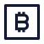 Bitcoinsquare icon with stroke sharp style