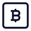 Bitcoinsquare icon with stroke standard style