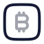 Bitcoinsquare icon with twotone rounded style