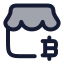 Bitcoinstore icon with duotone rounded style