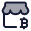 Bitcoinstore icon with duotone standard style