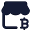 Bitcoinstore icon with solid standard style