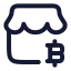 Bitcoinstore icon with stroke rounded style