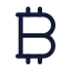 Bitcoin icon with stroke standard style