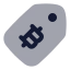 Bitcointag icon with bulk rounded style