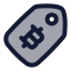 Bitcointag icon with duotone rounded style