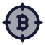 Bitcointarget icon with duotone standard style