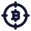 Bitcointarget icon with solid rounded style