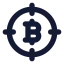 Bitcointarget icon with solid standard style