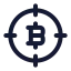 Bitcointarget icon with stroke rounded style