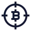 Bitcointarget icon with stroke sharp style