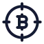 Bitcointarget icon with stroke standard style