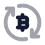Bitcointransaction icon with bulk rounded style