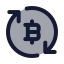 Bitcointransaction icon with duotone rounded style