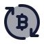 Bitcointransaction icon with duotone standard style