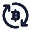 Bitcointransaction icon with solid rounded style