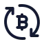 Bitcointransaction icon with stroke standard style