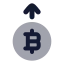 Bitcoinup icon with bulk rounded style