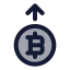 Bitcoinup icon with duotone standard style